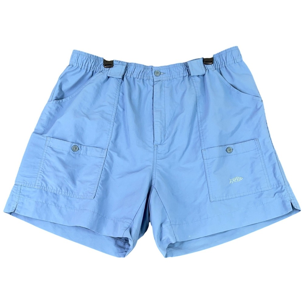 AFTCO Fishing Shorts 44 Cargo Pockets Elastic Waist Outdoor Performance Utility